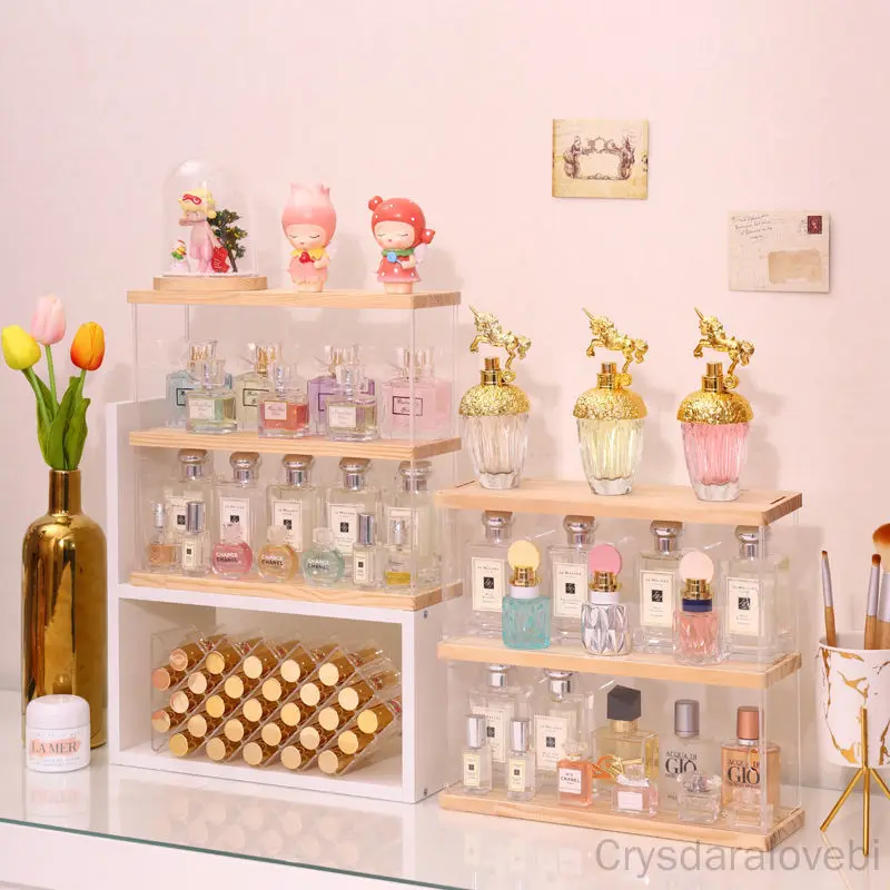 

Sundries Storage Box Jewelry Shelf Large Capacity Perfume Storage Box Toys Display Stand 2/4 Layers Nail Polish Perfume Box