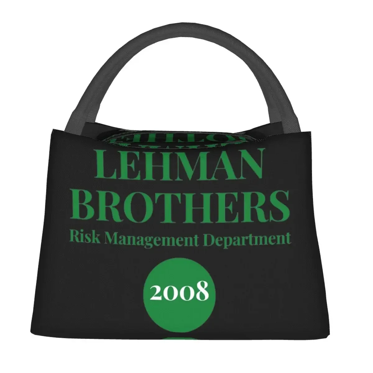 Lehman Brothers Risk Management Department 2008 Lunch Box Portable Insulated Canvas Cooler Bag Thermal Picnic Travel Tote Woman