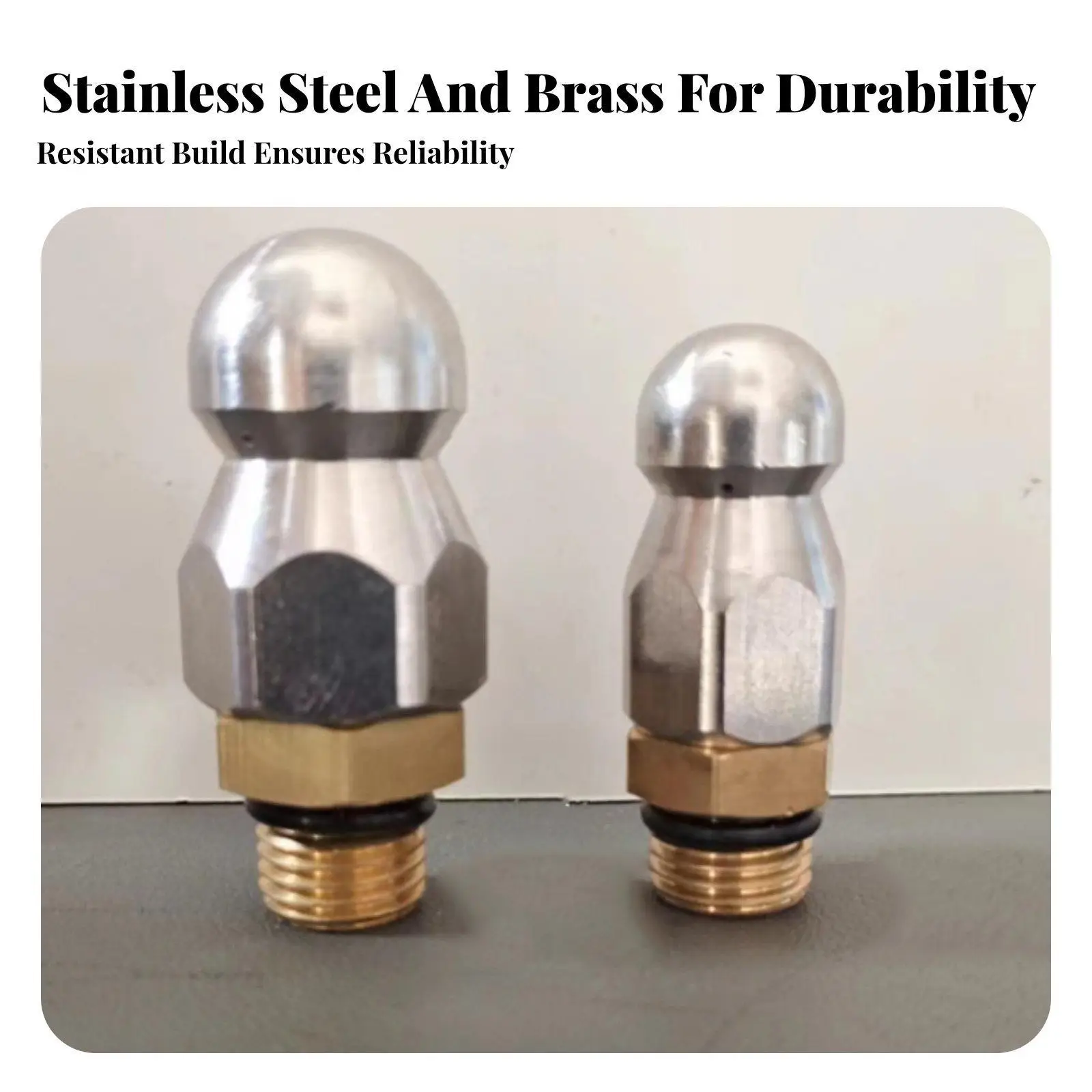 Hose Pressure Washer Nozzle Efficient Water Jet Sprayer Sewer Cleaning Tool for Pipe Debris Removal and Maintenance