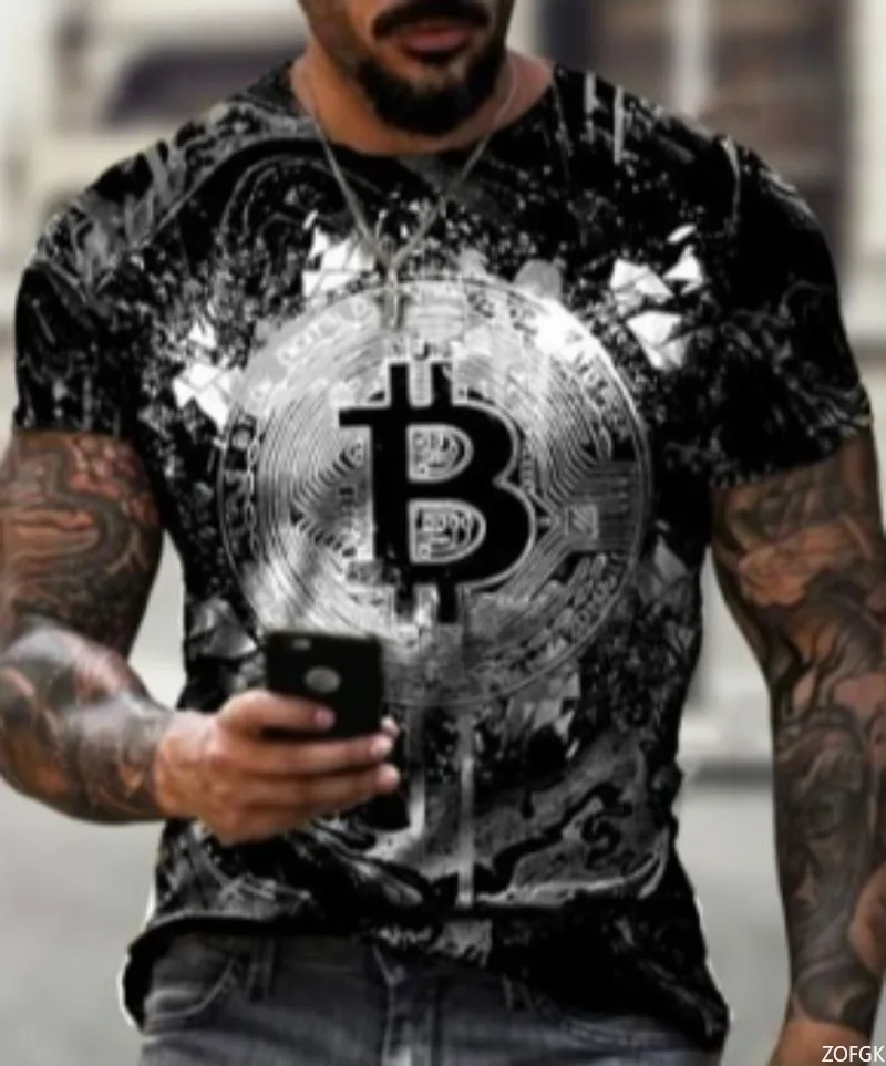 جديد شخصية الرياضة عملة ذهبية سليم صالح مطبوعة الصيف أزياء تنوعا جولة الرقبة قصيرة الأكمام تي شيرت #2