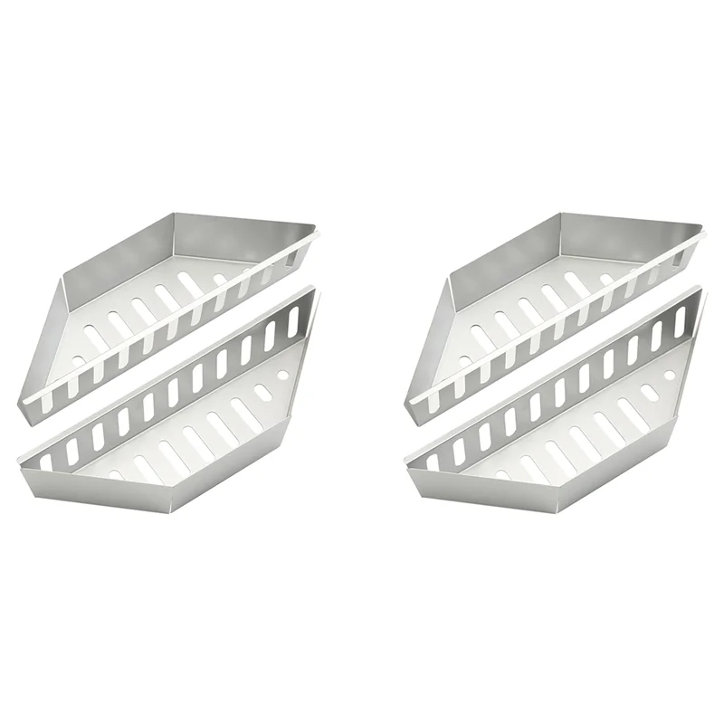 

ABJI-Charcoal Basket Stainless Steel Char Holder, Charcoal Container Contoured Carbon Briquet Grilling Baskets(4 Pieces)