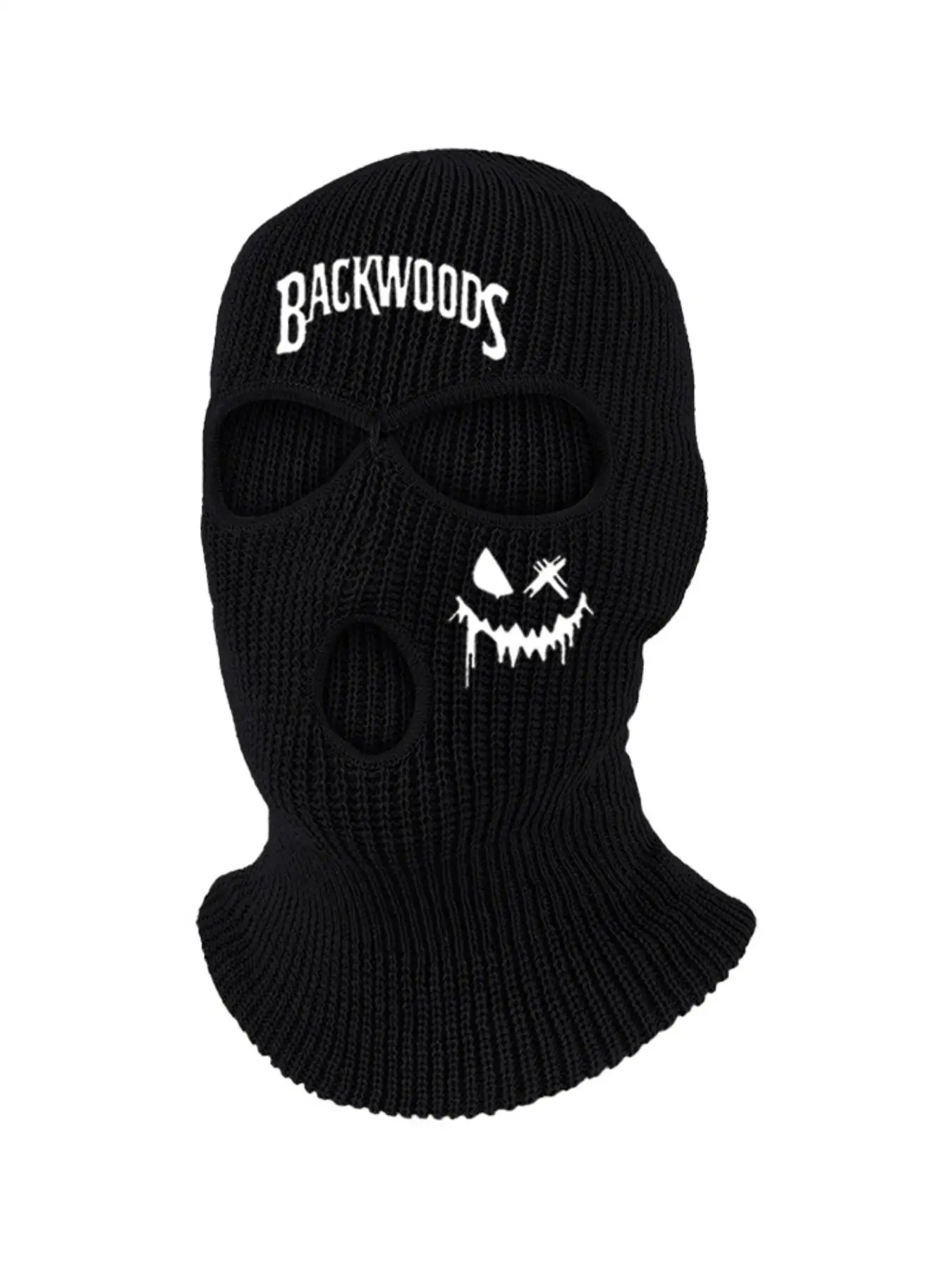 1/2 قطعة 3 حفرة رسالة ووجه مبتسم التطريز هالوين محبوك كامل الوجه قناع للتزلج الشتاء بالاكلافا الدافئة محبوك كامل الوجه mas