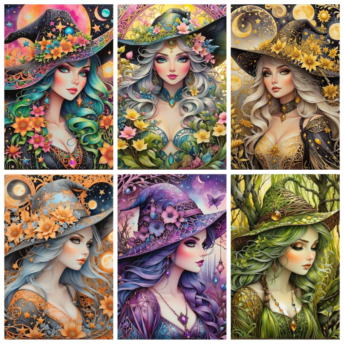 

1000 PCS Puzzles for Adults , Wonder Witches Jigsaw Puzzles Educational Games Colorful Puzzles Gifts Home Decor