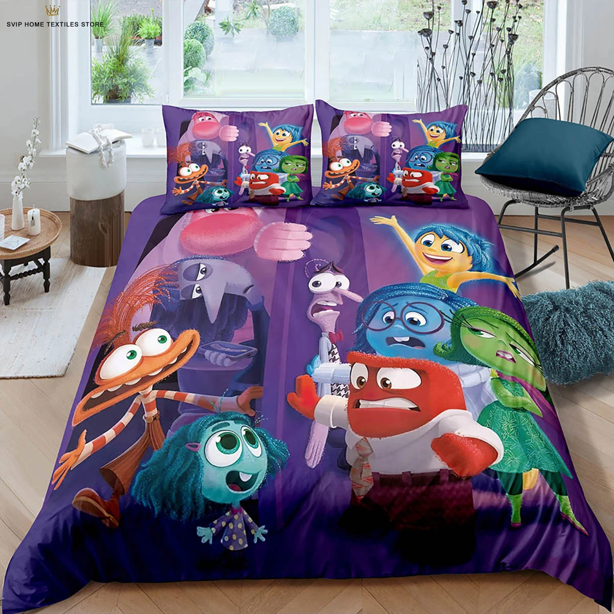 

Animated Cartoon 3d Stereo Printing Quilt Cover Children's Room Bedding Set Quilt Cover Pillowcase Three-Piece Set 3 Pieces