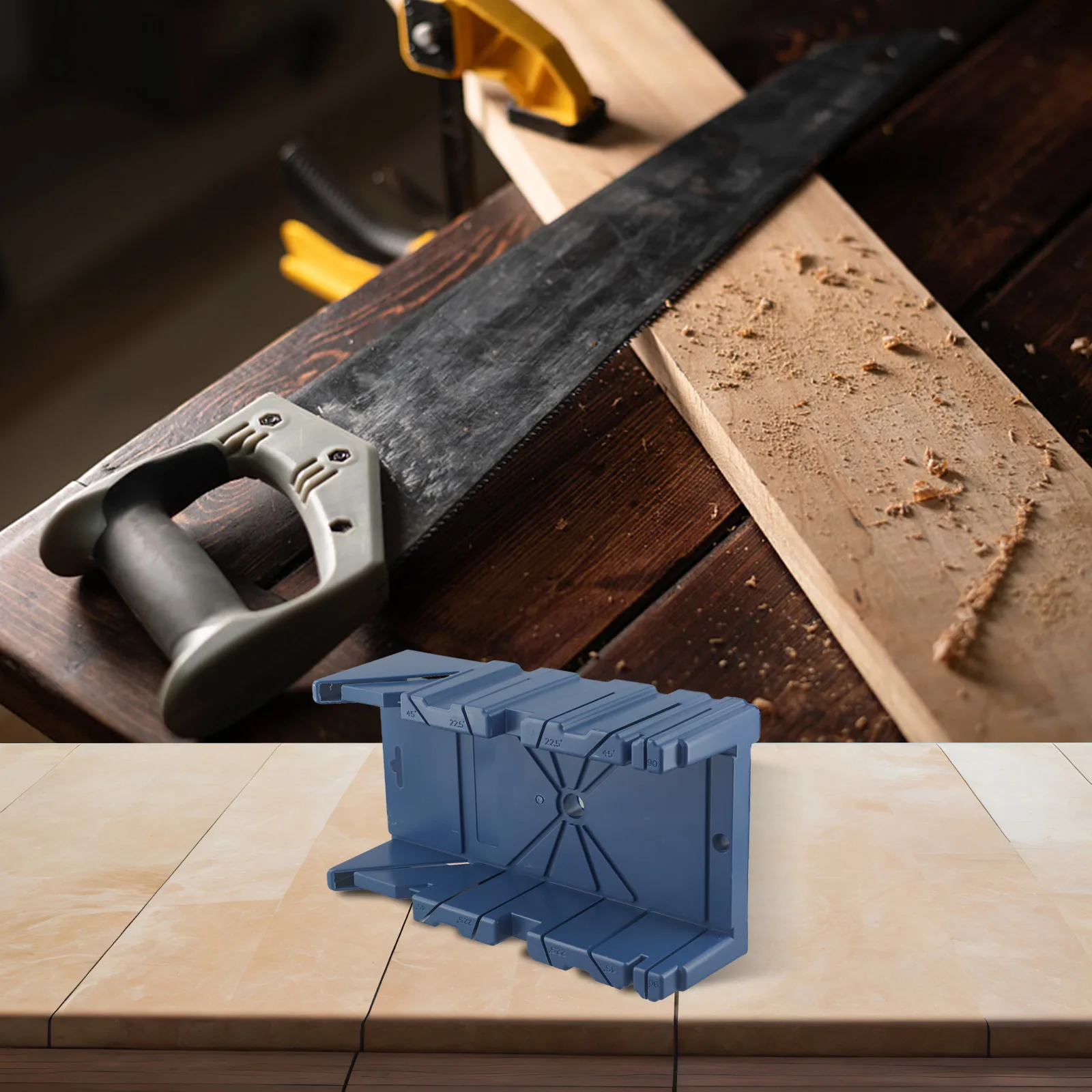 Wood Cutting for Tool Woodworking Mitre Box Desktop Woodworking DIY Photo Frames Inclined Cutting Precise Angles Easy To Use