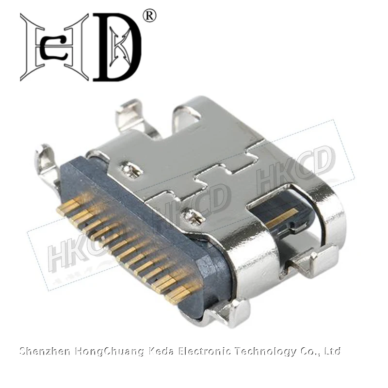 5Pcs USB Connector Type C Female Charging Port Jack 2/6/16 Pin Type-C Socket PCB Soldering SMD SMT DIY Repair Type C Adapter