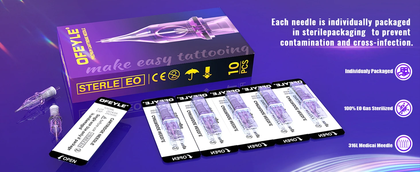 50/20/10PCS Tattoo Patrone Nadeln Einzel Paket Professionelle Permanent Make-Up Sterile Tattoo Nadel für Tattoo Maschine – Detail 4