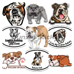 English Bulldog Decal Love My English Bulldog Stickers Cute Smile Bulldog on Board Decal Dog Breed Sticker Custom Logo Decals