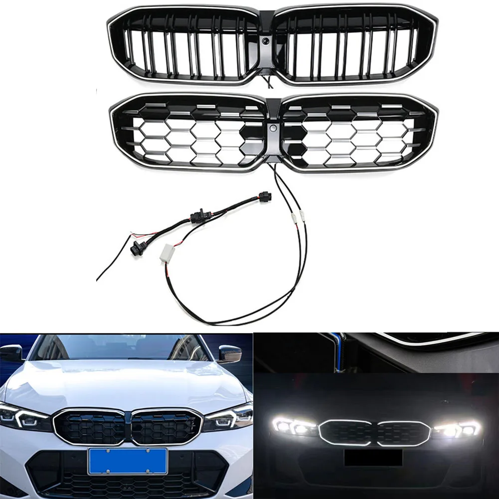 LED Front Racing Facelift Upper Radiator Grilles For BMW G20 G28 3 Series 320i 325i 330i M340i 325Li xDrive M LCI Grille 2023+