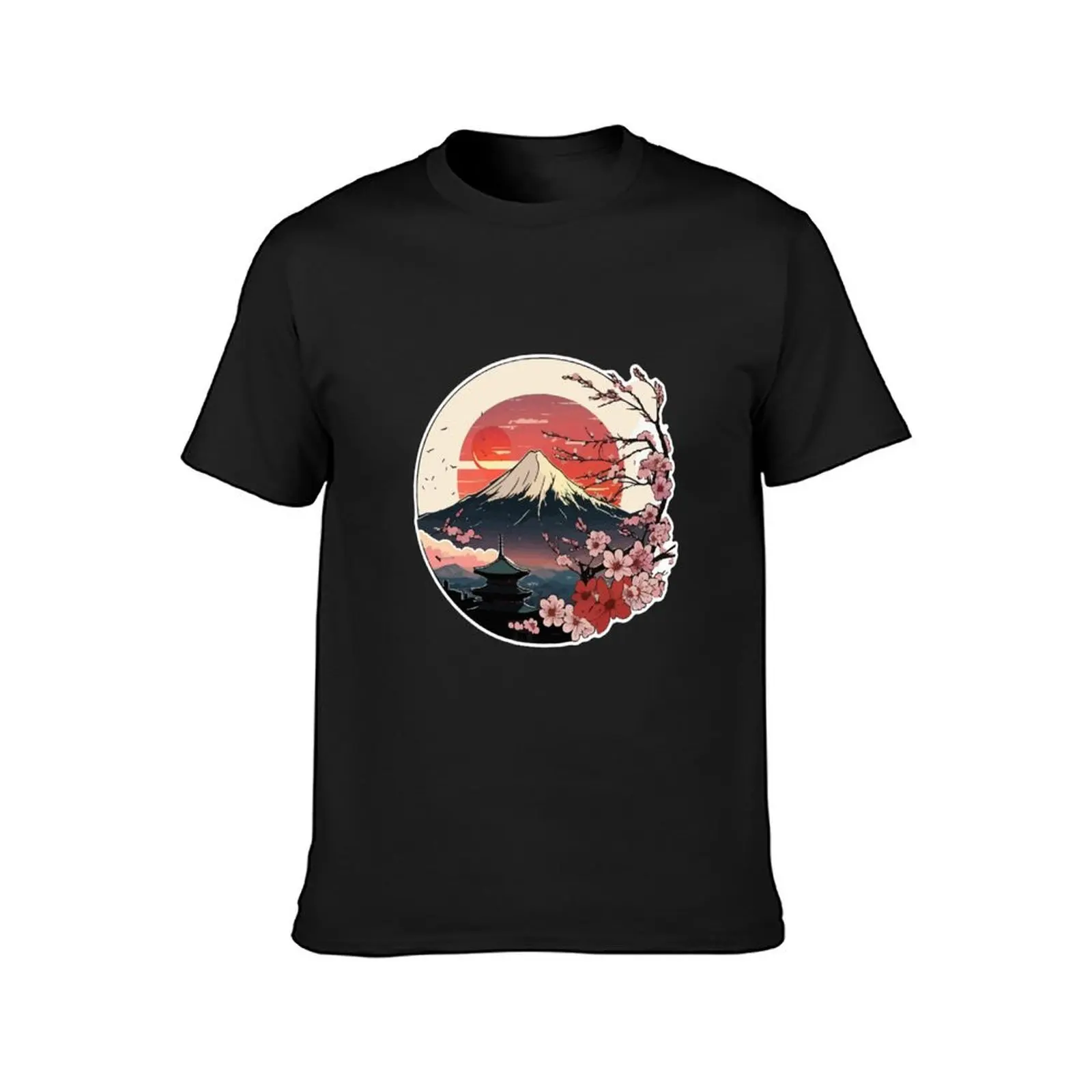 Japan Mountains with Cherry Blossoms T-Shirt cute clothes shirts graphic tees animal prinfor boys graphics plain t shirts men