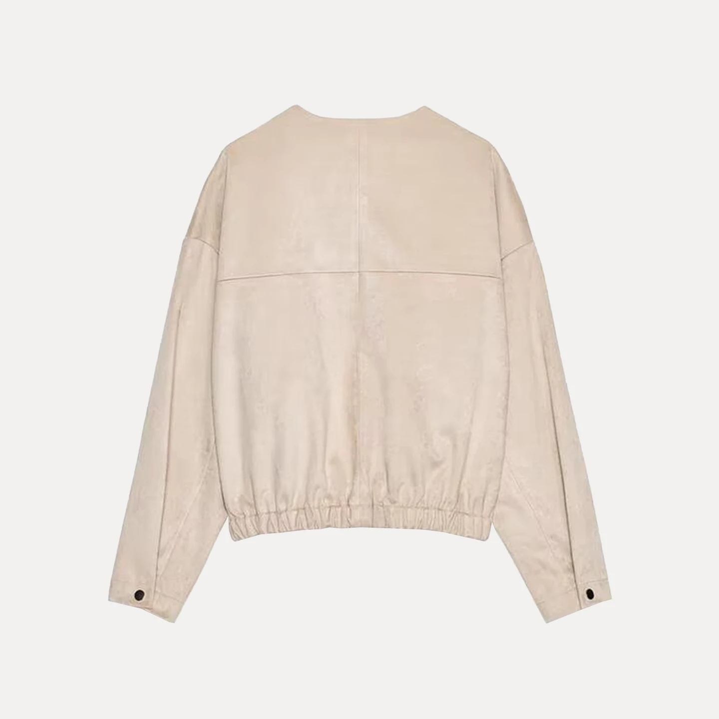 เสื้อแจ็คเก็ตนักบินผู้หญิง รุ่นลำลอง ทรงพอดีตัว แขนยาว ความยาวปกติ  ป้องกันขนสัตว์  ลายหนัง  คอลเลคชั่นฤดูใบไม้ร่วง 2025