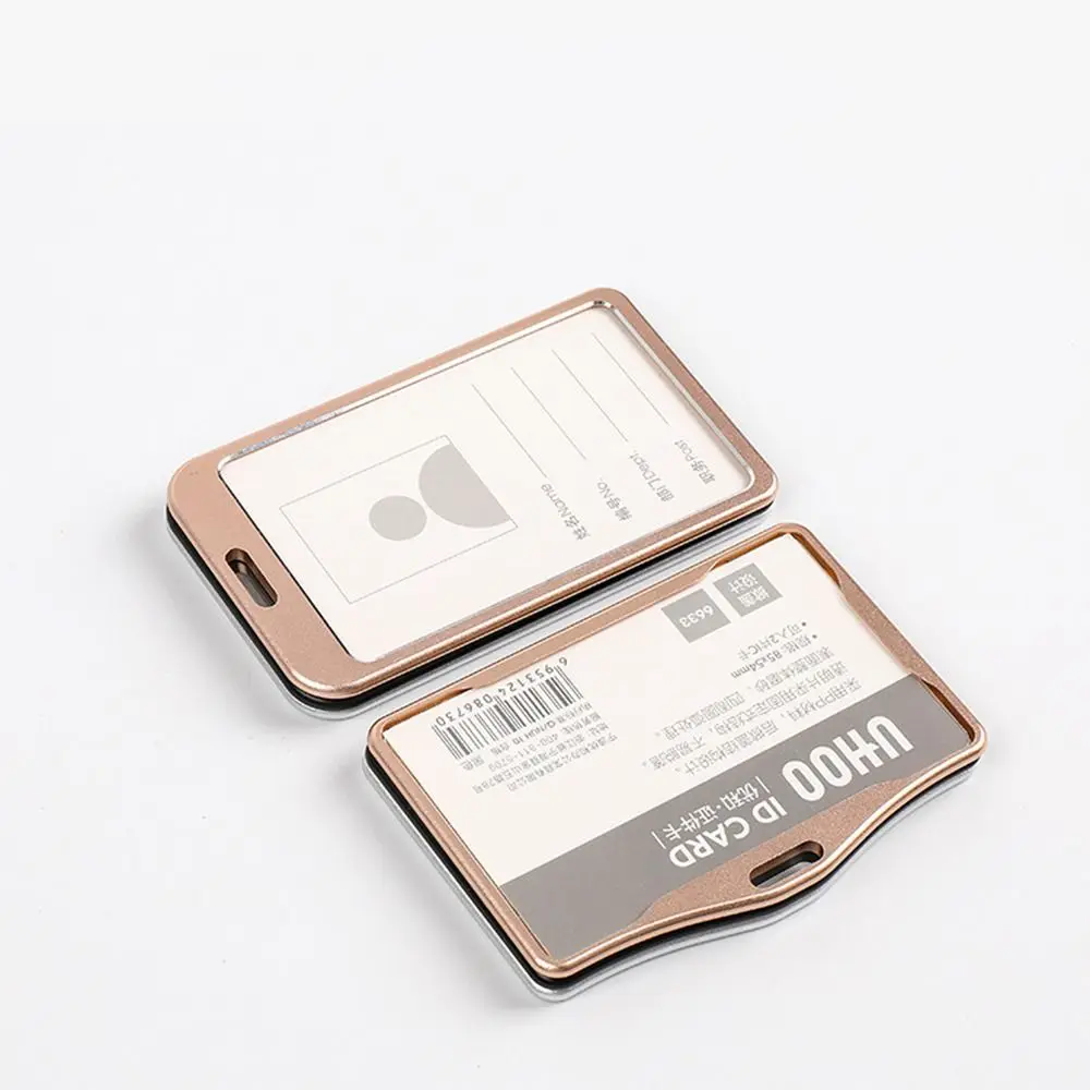 Card Name Card Holder Office Supplies Vertical Card Cover Aluminum Alloy Card Cover Simple Card Case Horizontal Card Protector