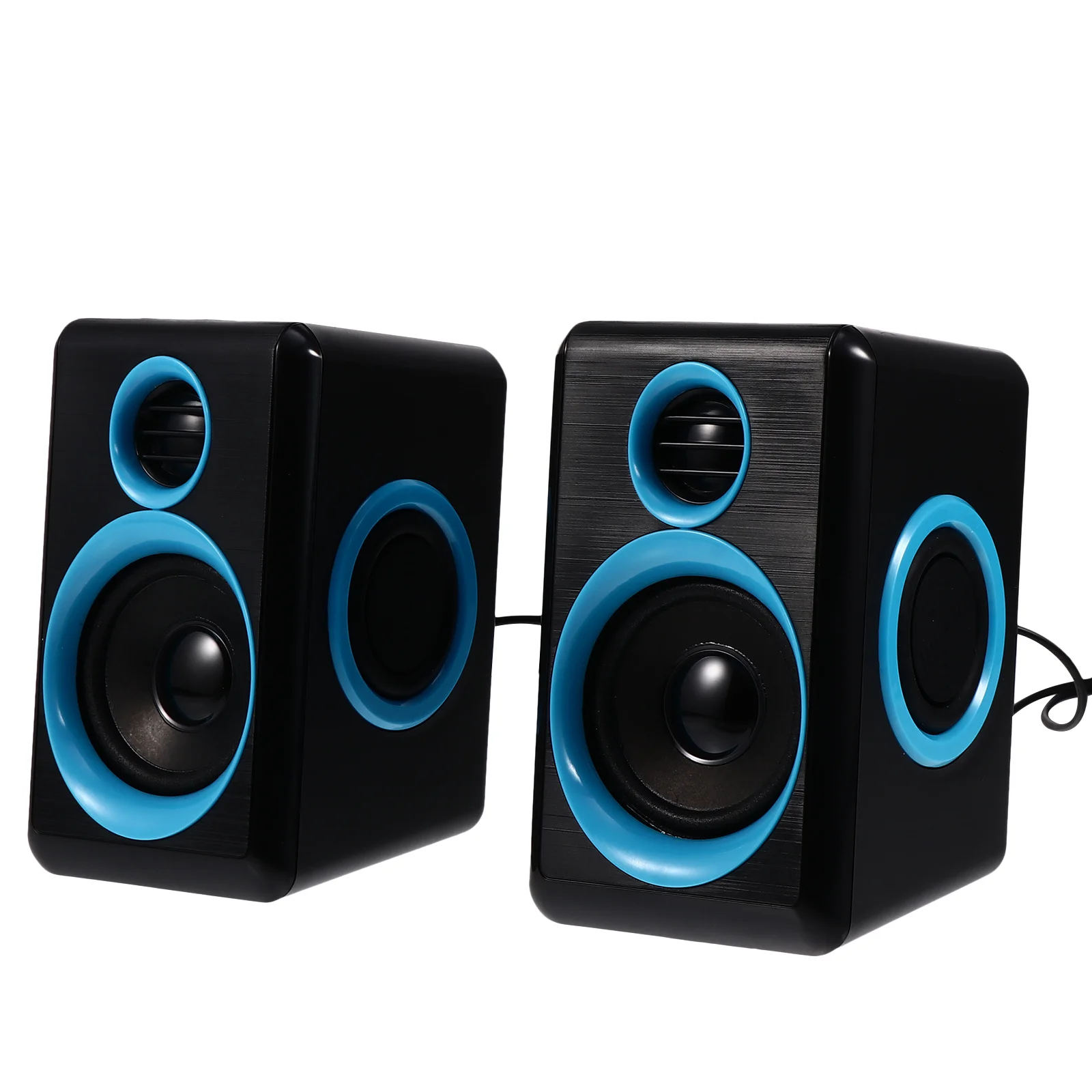 

2pcs Mini Speaker Desktop Laptop Loudspeaker Box Clear Sound Anti-Interference For Home Computer Pc Surround Use