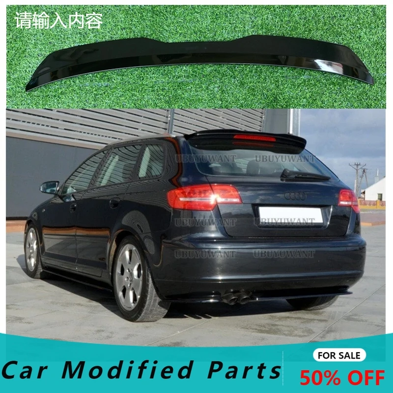 Ubuyuwant Heckspoiler für Audi A3 Sportback 8p Facelift 2013-2016 abs Kunststoff glänzend schwarz Auto Flügel