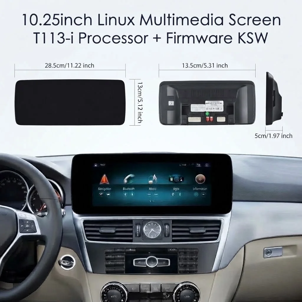 10.25 Inch Android Car Navigation for Mercedes-Benz A/GLA/CLA Class NTG5.0 2016-2018 GPS Touch Screen CarPlay Android Auto WiFi