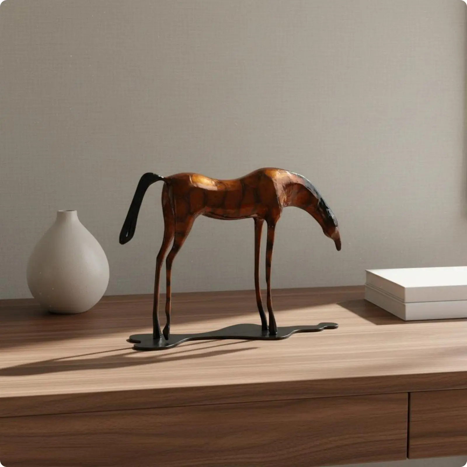 Horse Figurine Modern Minimalist Table Ornament Feng Shui for Living Room