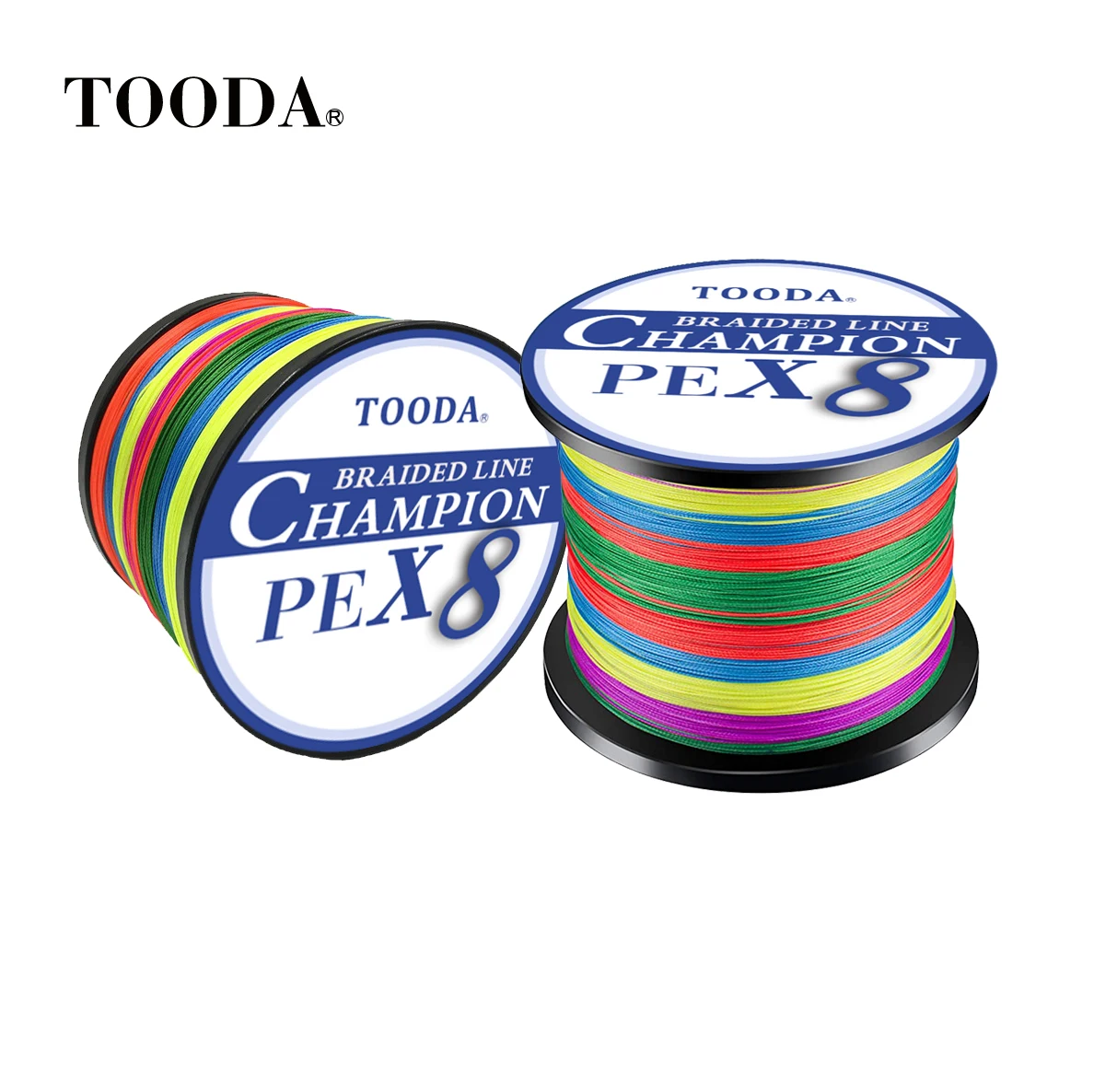 TOODA PE8 Fishing Line 300M 500M 100M 8 Strands Braided Fishing Line Multicolors  Strength Japanese Braided Wire Accessories