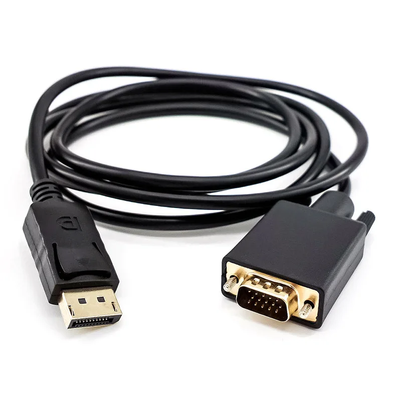 1.8-meter DisplayPort To VGA Cable With Chip For High-definition Display, Large DP To VGA Conversion Cable