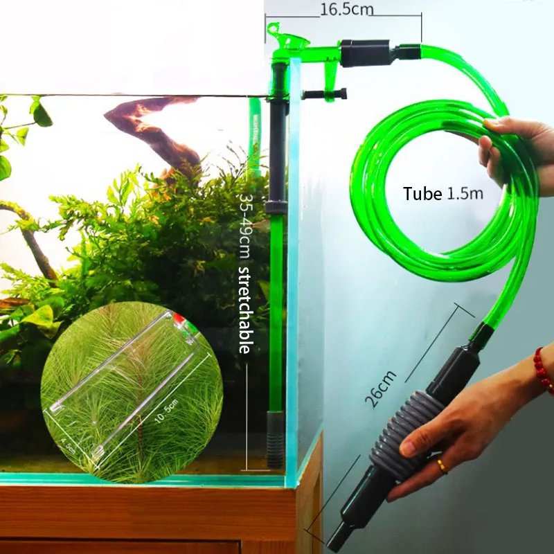 Fast Aquarium Water Changer Fish Tank Siphon Water Change Cleaning Filter Water Changing Pump Sand Hose Tube