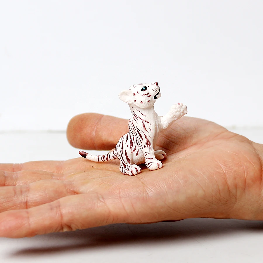 الأشبال البرية الواقعية من الأسود الفهد النمور النمر النمر الوشق نابض بالحياة الحياة البرية نموذج الشكل ألعاب تعليمية للأطفال #5