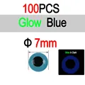 7mm 100pcs Blue