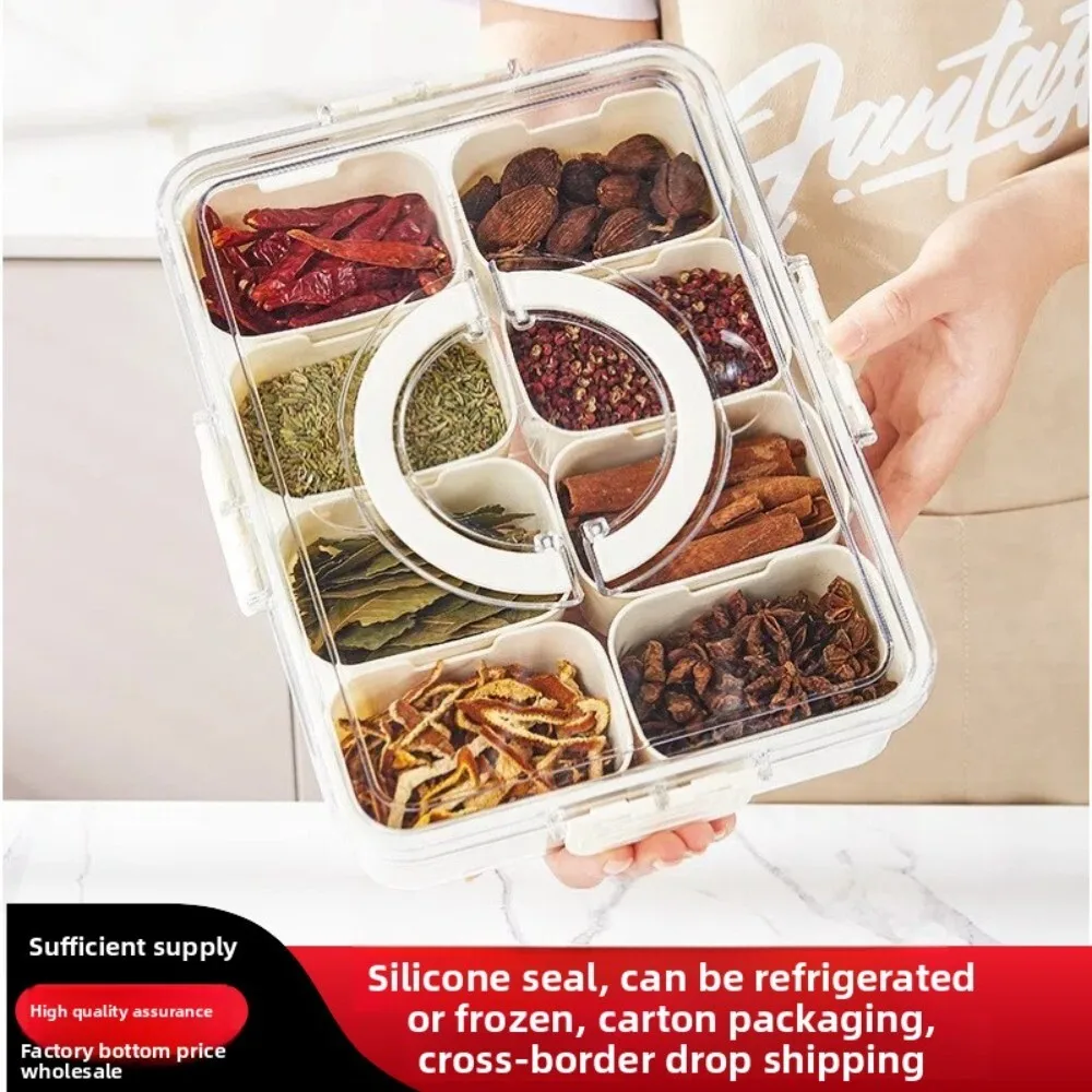 

Spice Storage Container Kitchen Seasoning Organizer Refrigerator Food Fresh Keeping Box Fruit Salad Storage Container For Home
