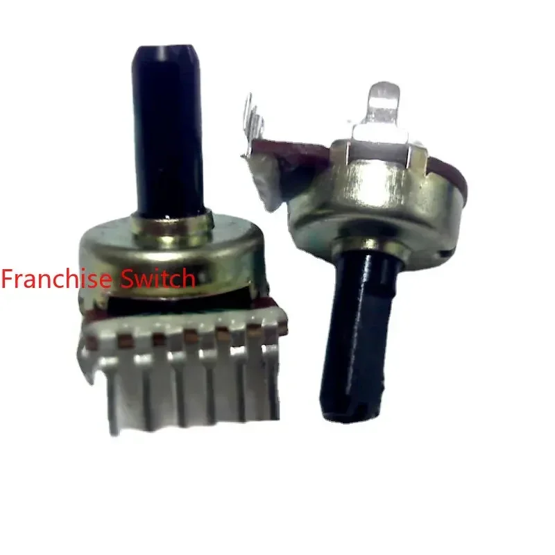 

10PCS ORIGINAL 16 POTENTIOMETER SINGLE ROW SIX FEET DOUBLE A100K SHAFT LENGTH 15MM