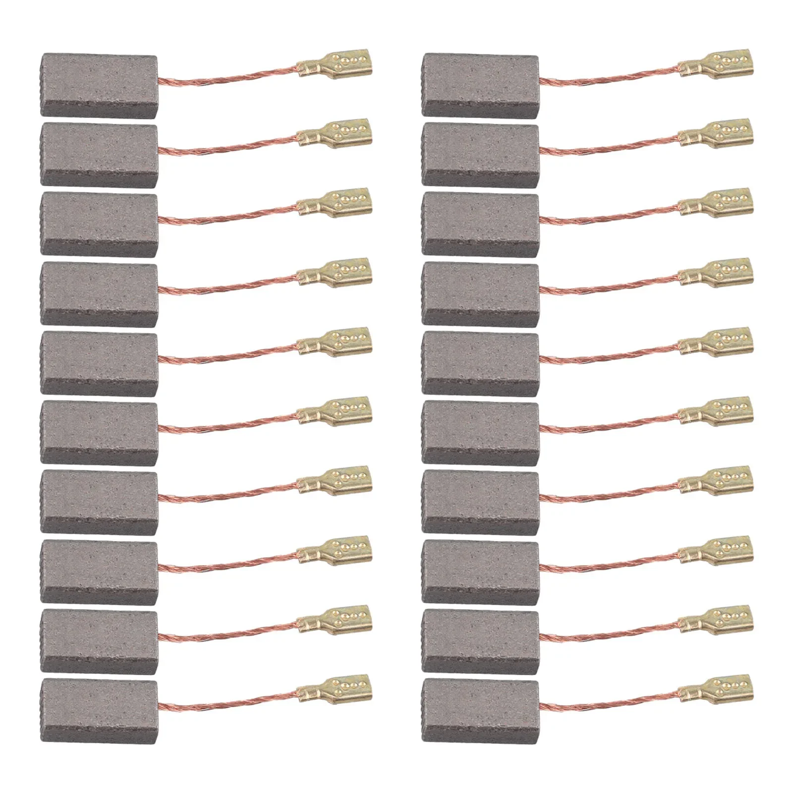 Balais de carbone avec fils, 20 pièces, pour meuleuse d'angle, moteur, balais de carbone, accessoires pour outils électriques, 15x8x5mm