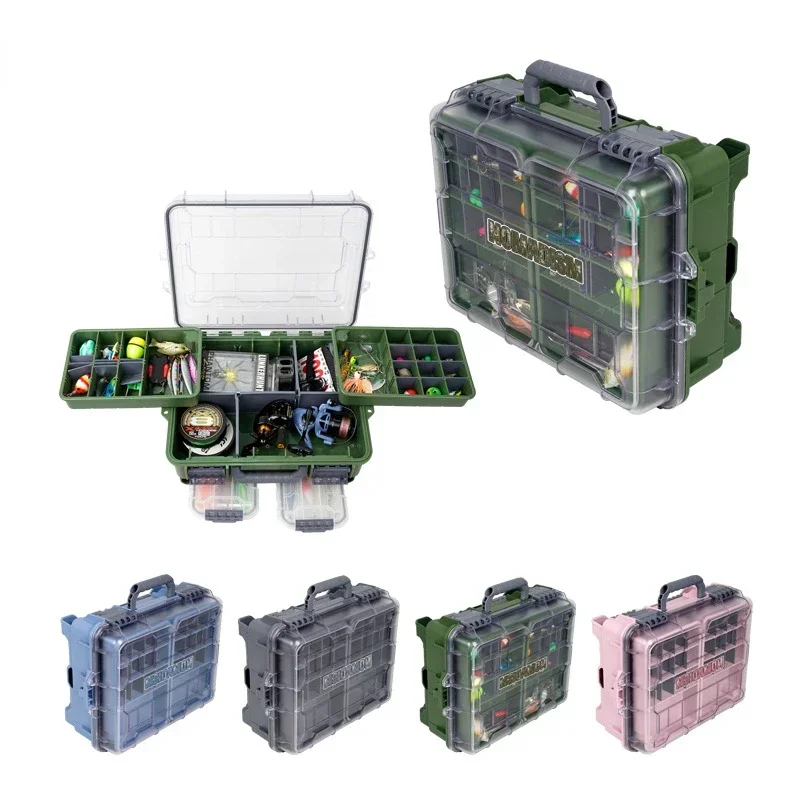 Large Portable Portable Luya Large Capacity, Waterproof, Multifunctional Portable Fishing Box Bait Box Outdoor Tool Box
