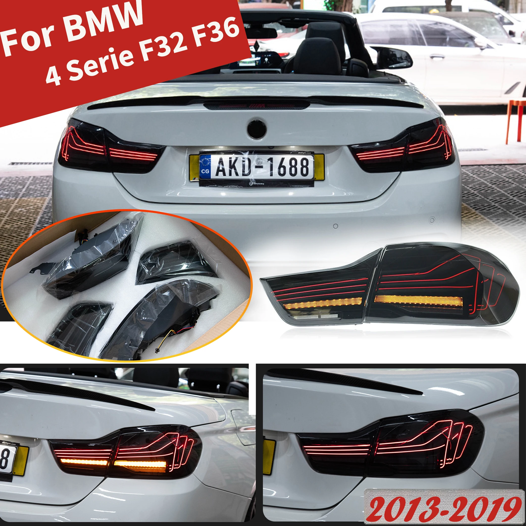 

Taillight LED for BMW 4 Serie F32 F36 2013-2019 Rear Lamps Upgraded M4 CSL Style Taillights Plug and Play Turn Signal Lamp Parts