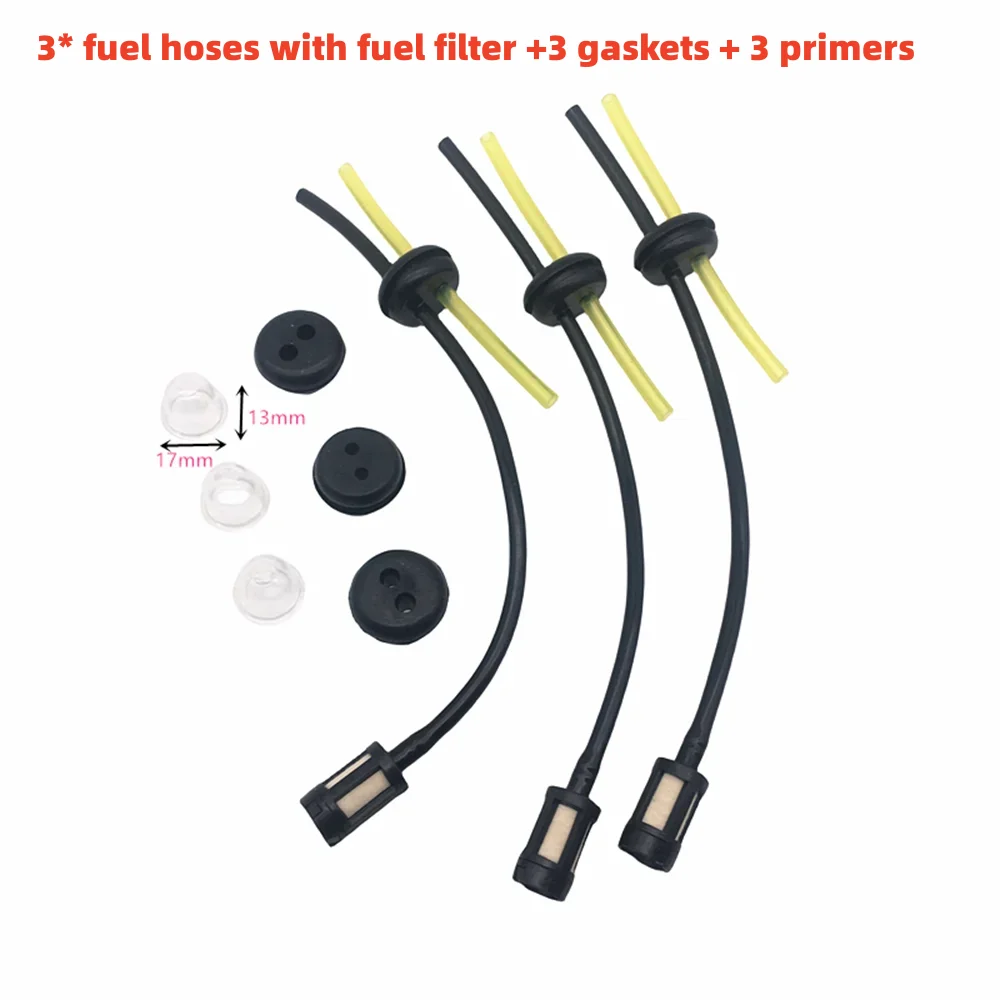 9pcs Universal Grass Trimmer Fuel Line Filter Kit For Brush Cutter Strimmer Lawn Mower Primers Fuel Hose Garden Tool Parts