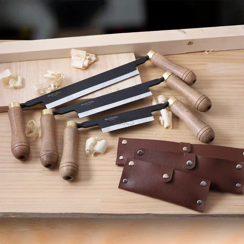 Woodworking Draw Knife European Style Straight Debarking Knife Bark Shovel Tree Peeling Planing Knife Wooden Chamfering Tools