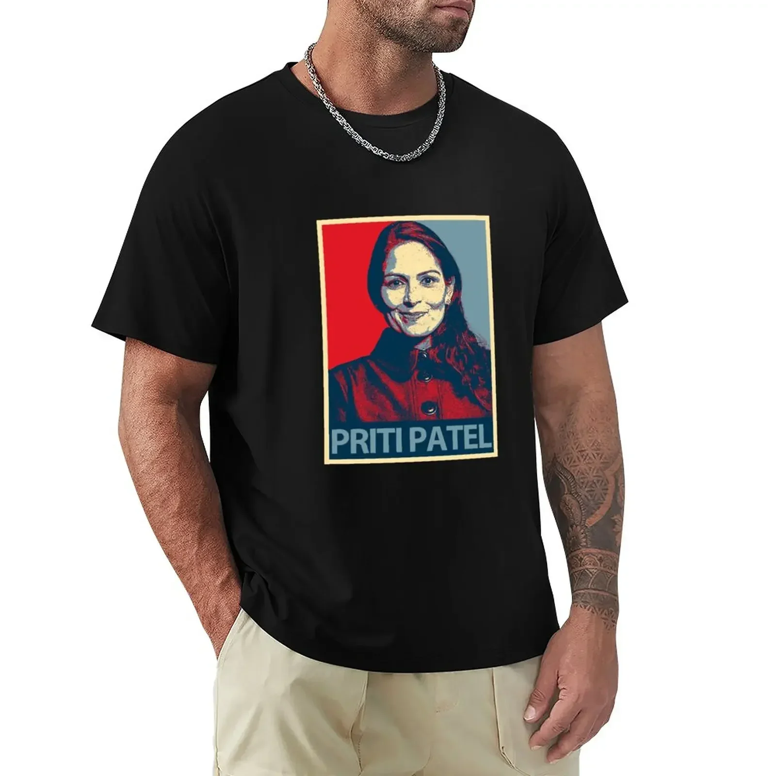 Priti Patel T-Shirt oversized summer top quick drying sports fans mens cotton t shirts