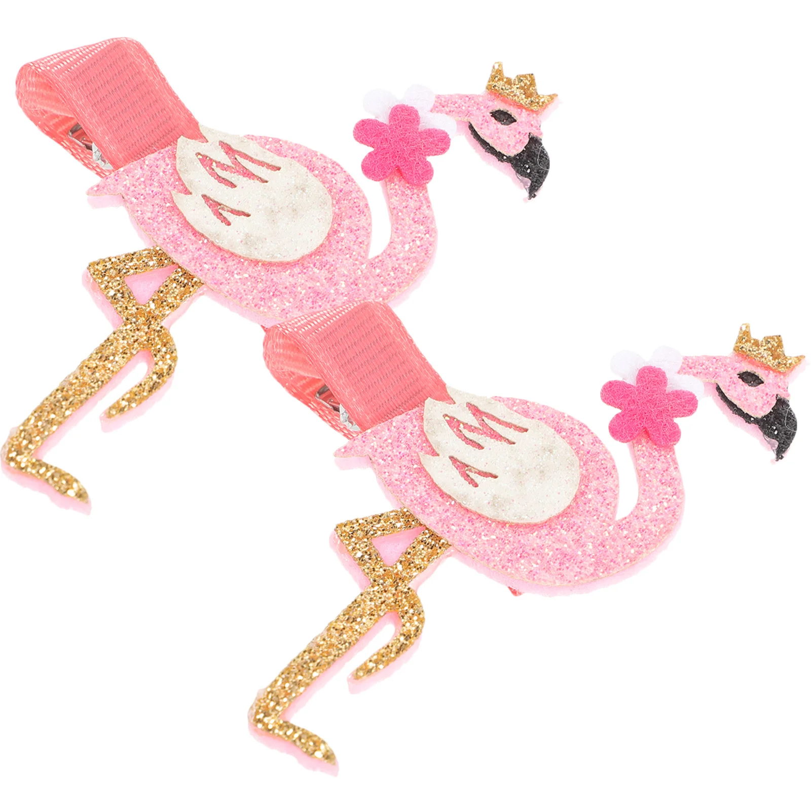 

2 шт., заколки для волос в форме фламинго, заколки из материала премиум-класса для вечеринки, свадьбы, аксессуары для волос, розовые