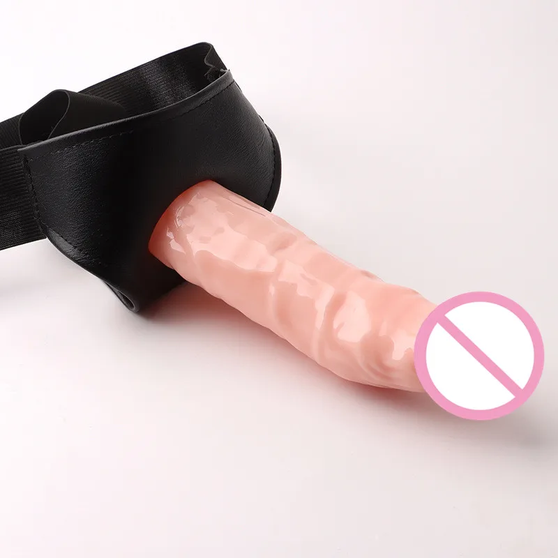 Men Strap On Dildo Panties Wearable Hollow Penis Lengthen Sleeve Strapon Dildo Pants Harness Belt for Man Sex Toys For Gay