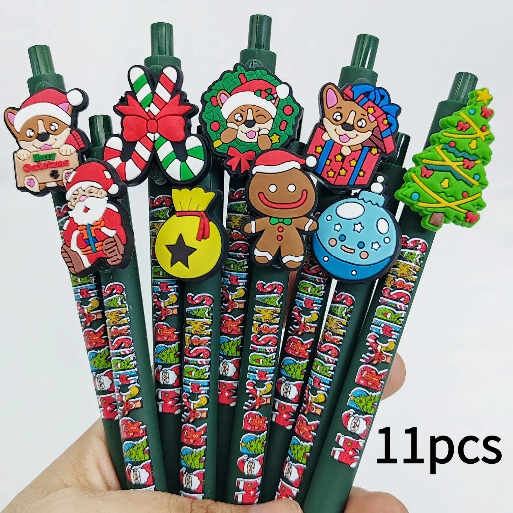 5pcs/11pcs Christmas themed ballpoint pen, creative Christmas themed gift pen, student writing signature document
