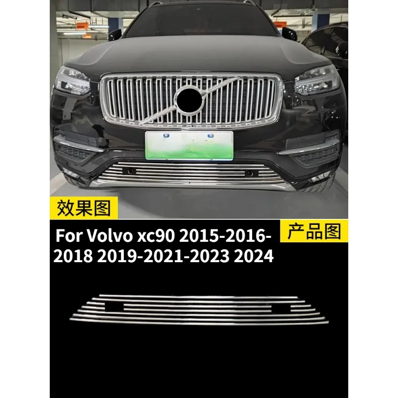 

Car Accessories For Volvo xc90 2015-2016-2018 2019-2021-2023 2024 High quality Metal Front Grille Around Trim Racing Grills Trim