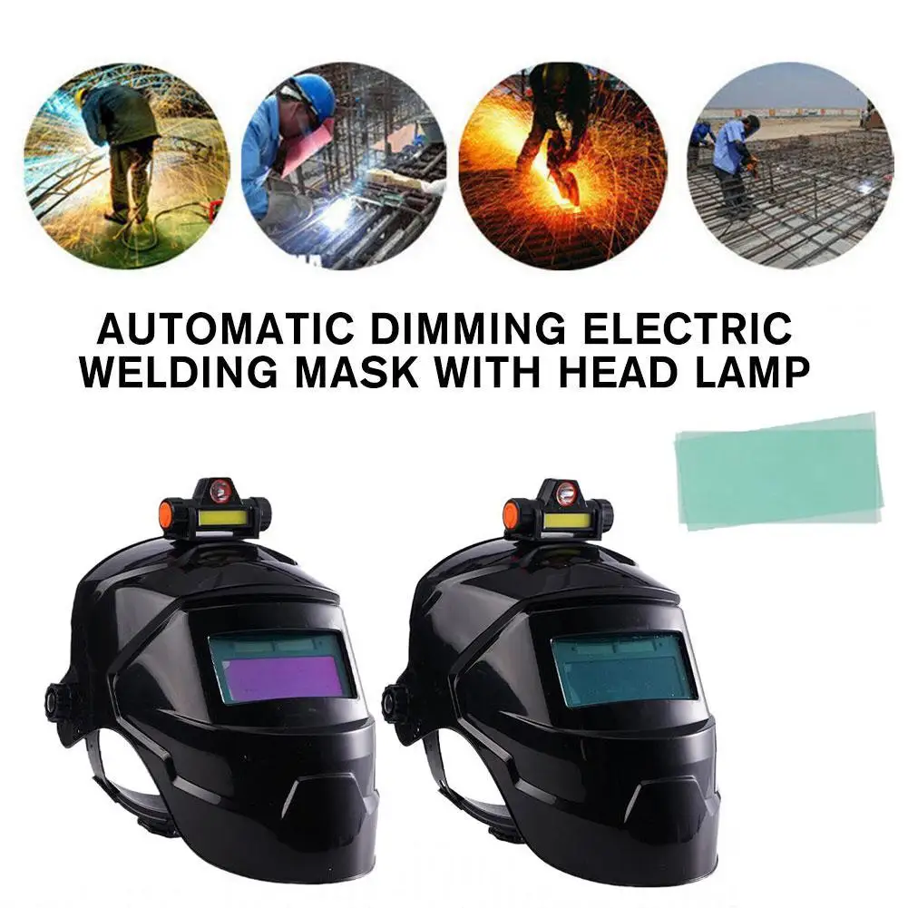 

Welding Mask Solar Automatic Dimming Large View True Welder Color Helmet Resistant Welding Auto Darkening Temperature High N4K4