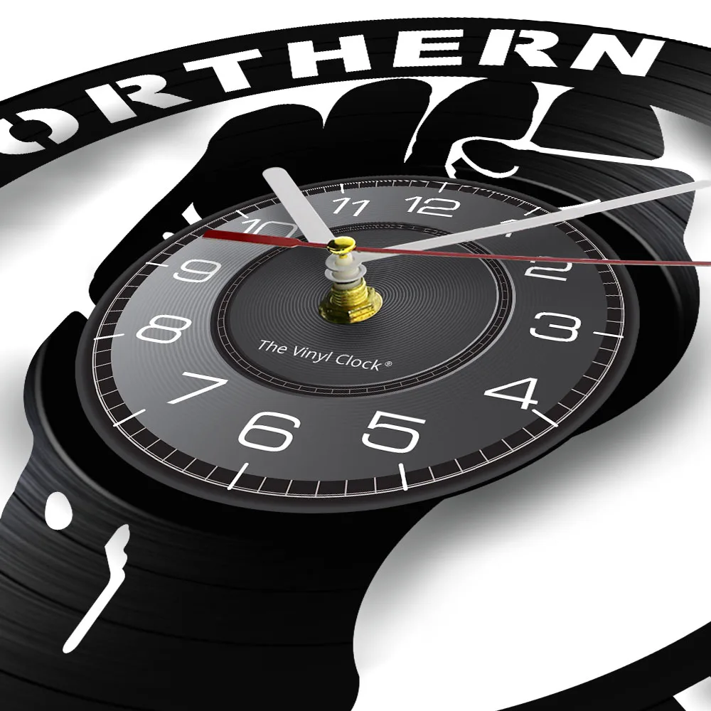 Northern Soul Keep The Faith Vintage Wall Clock Northern Soul Vinyl Record Clock Manchester Northern Hipster Vintage Clocks