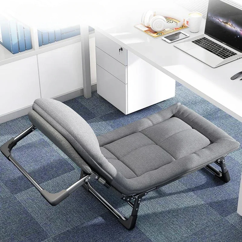 Foldable Recliner Chair Space-Saving Office Lounge Chair Durable Work Nap Couch Load-Bearing Lazy Lounger Convertible Nap Chair