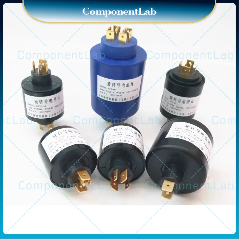 Conductive slip ring SRC032-2/3/4/6/8 is a plug-in collector ring with 4 or 6 channels, replacing the mercury slip ring SRC045