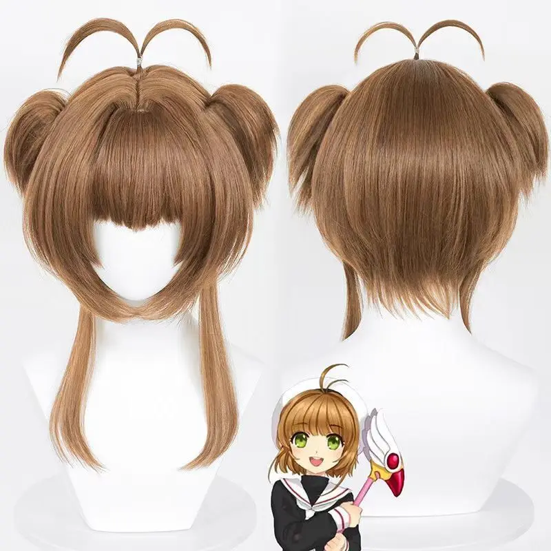 Lingqi Cardcaptor Sakura Kinomoto Sakura Tomoyo lancerant la perruque Sakura COS