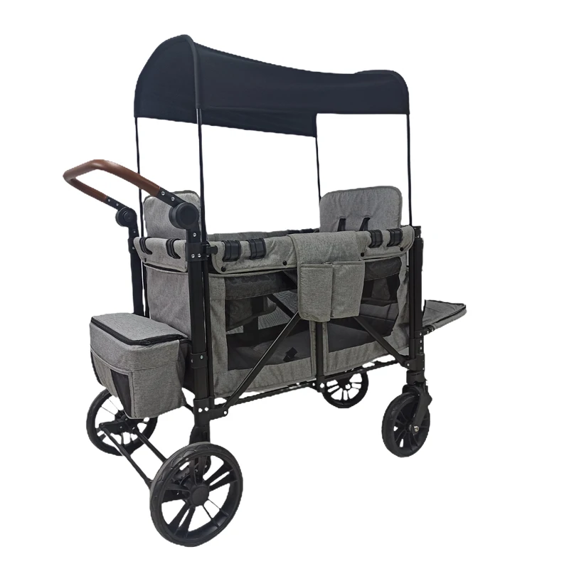 

Foldable and Convenient for Storage Wagon Stroller for Two Kids With 5-Point Harness