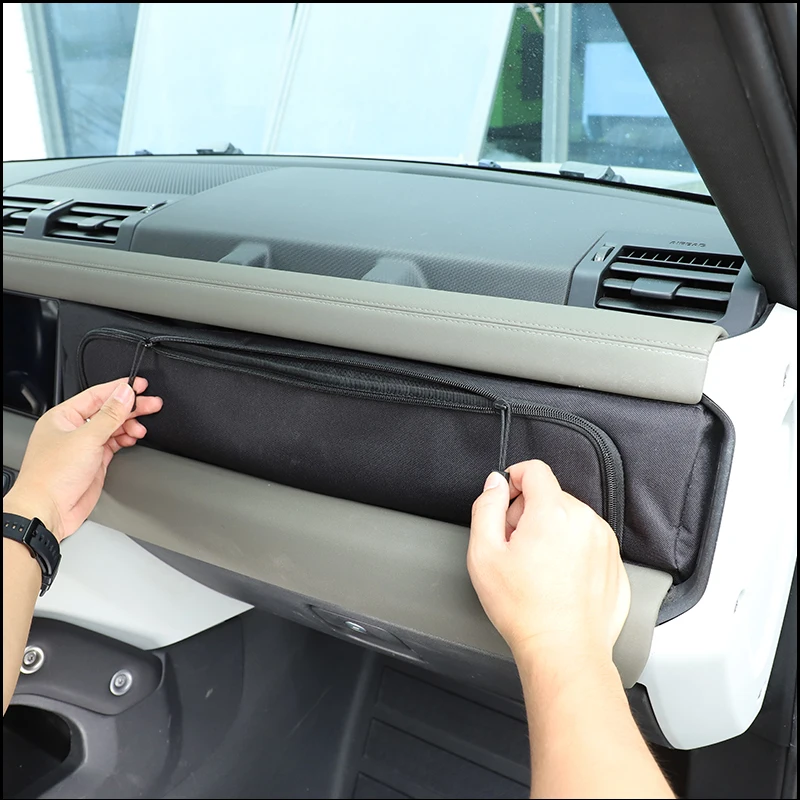 For Land Rover Defender 110 2020-2024 Car Steering Wheel Side Storage Bag, Central Control Storage Bag, Trunk Side Storage Bag
