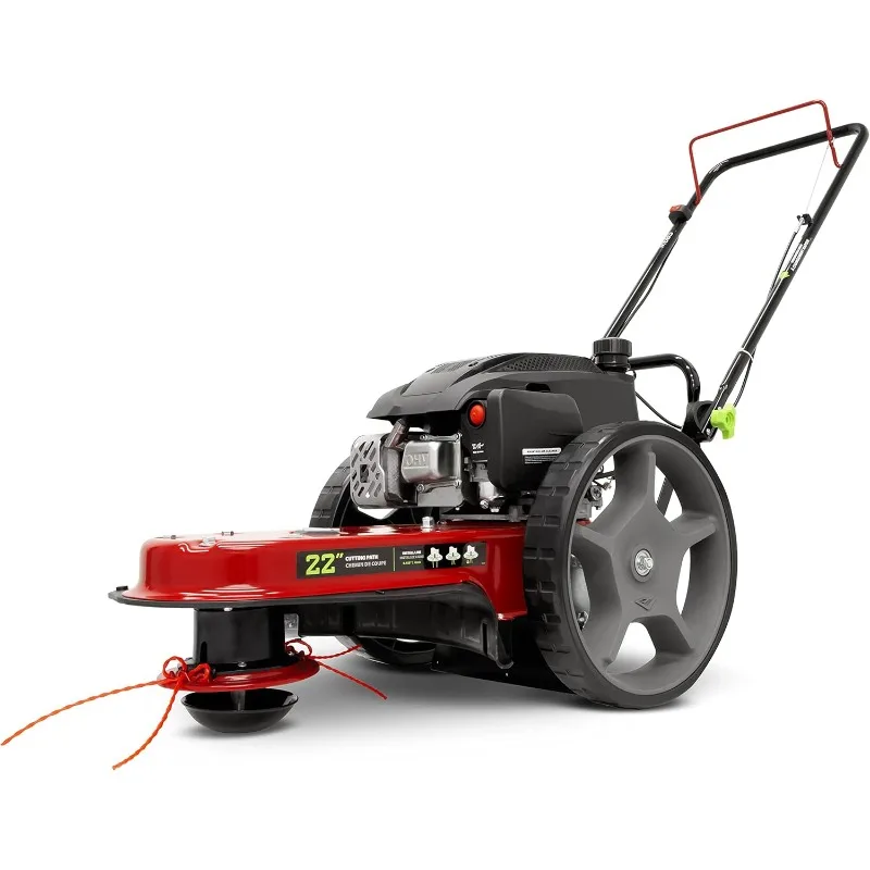 Earthquake Walk Behind String Mower With 160cc Viper 4-Cycle Engine, 22” Cutting Diameter, 14” Never-Go-Flat Wheels