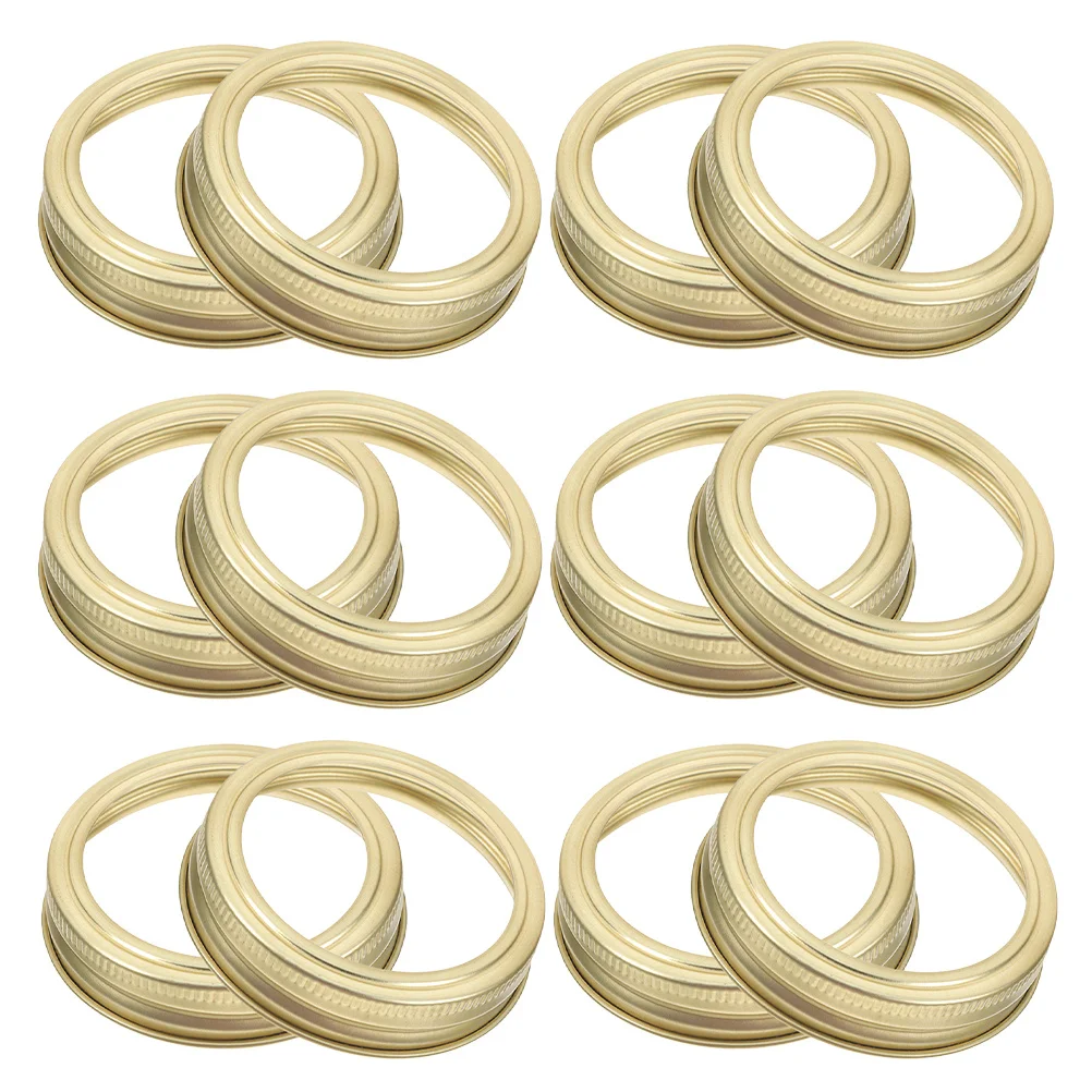 

24Pcs Mason Jar Canning Rings Gold Tinplate Split-Type Reusable Sealing Bands for Food Storage 70mm Jar Lid Bands Home Kitchen