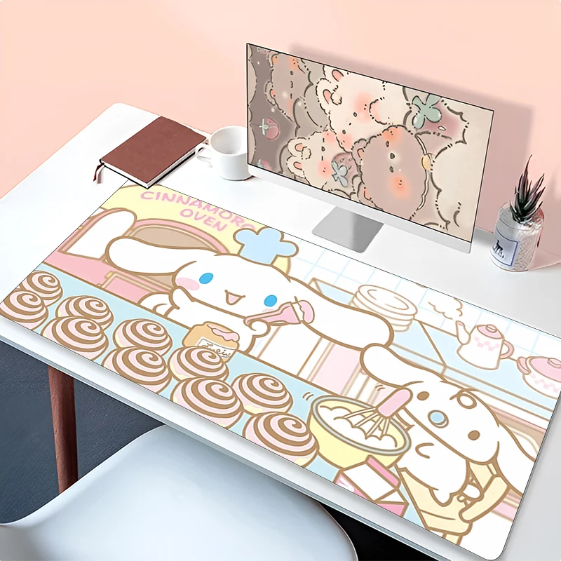 

90x40cm Kawaiii Mouse Pad C-cinnamoroll Gamer Large Computer Notebook Pc Mousepad Carpet Gaming Accessories Keyboard Desk Mat