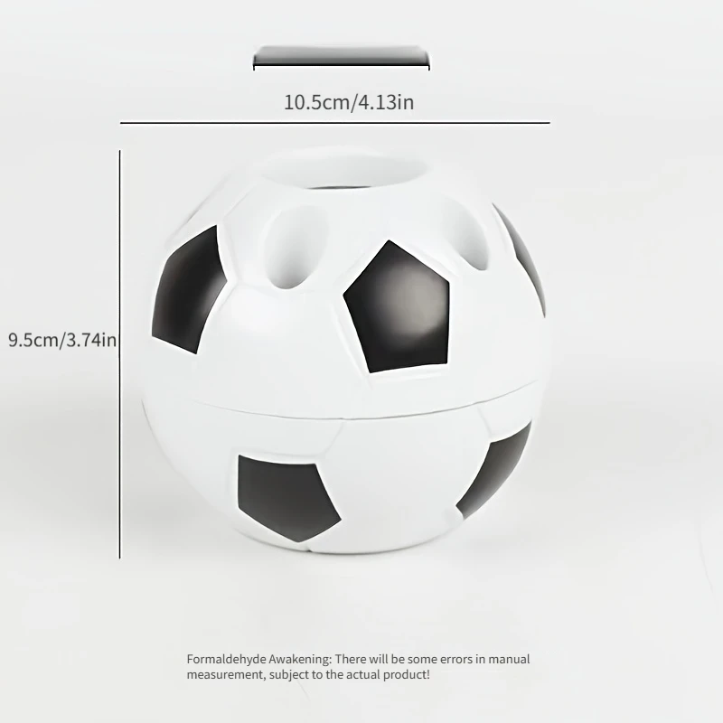 Football Shape Pen Holder Plastic Pencil Rack Desk Organizer Multifunctional Stationery Storage Box Sports Students Office Gift