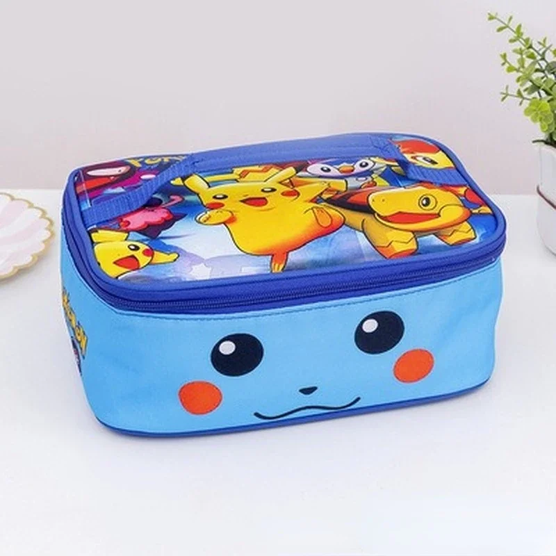 Pokemon Pikachu Children\'s Insulated Lunch Bags Portable High Capacity Cartoon Picnic Bag Student Lunch Box Ice Pack Thermal Bag