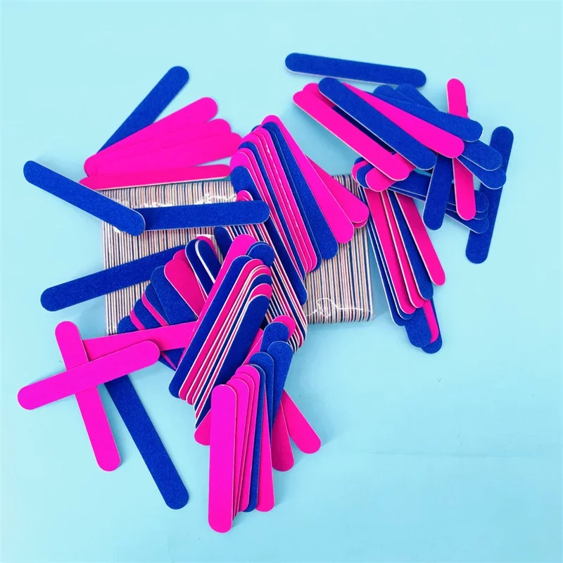 100 Pcs Nail Files Sandpaper Buffers Grit 180/240 Disposable Cuticle Remover Callus Polish Pack